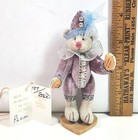 Little Gem Teddy Bear  plum  Hand Crafted By Deborah Canham 107 2000