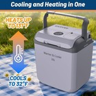 32 Qt Electric Cooler   Warmer W handle Portable Car Refrigerator 12v Dc 110v Ac
