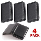 4 Pu Leather Business Card Holder Case Wallet - Pocket Id Credit Card Storage