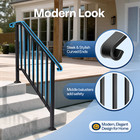 2 Pack Outdoor Stair Hand Rails 4 Step Porch Deck Railing Kit     Galvanized Steel