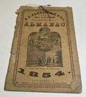 1854 B  A  Fahnestock   Co   s Almanac  Pittsburgh  Antique Astrology Booklet