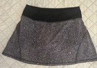 Lululemon Women   s Tall 4 Black gray Speckled Tennis Skort Pockets