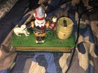 Vintage Cast Iron Mechanical Bank  Trick Dog - Very Cool   Still Works 