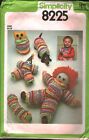 8225 Vintage Simplicity Sewing Pattern Stuffed Toy Package Doll Owl Clown Dog