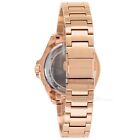 Michael Kors Kacie Womens Rose Gold Pave Crystals Watch  Navy Blue Dial  Glitz 