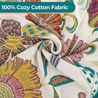 White Floral Cotton Throw Blanket 90x98 100 Organic 4-layer Gauze Breathable
