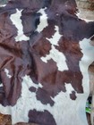 Brazilian Tricolor Cowhide Hair-on Hide Upholstery Western Decor Craft Hide 6   x6
