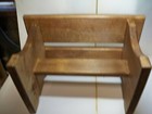 8  Handcrafted Wooden Step Stool  8  High  Pine Coated Early American Stain