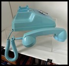 Stromberg-carlson Rotary Aqua Blue Tabletop Telephone Vintage 1960 s