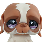 Littlest Pet Shop Dog  1118 St Bernard 2006 Brown Cream Lps Gen 3 Purple Eyes Vg