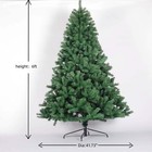 6ft Artificial Christmas Tree Full Natural Spruce Pvc Fir Tree Diy Unlit Green