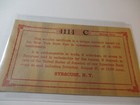 1940 New York State Fair Wooden Nickel Flat Mint Rare Serial Number 4114
