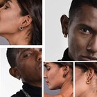 Hot Men Women Punk Huggie Hoop Earrings Stainless Steel Spike Ear Studs Earrings