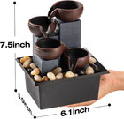 Tabletop Fountain 4 Level Small Waterfall Fountain Indoor Relaxing Water Feature