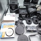 Vintage Camera Lens Lot Filters Flashes Canon Minolta Pentax Nikon Accessories