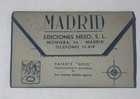 Antique Map Book Madrid Spain Very Rare 