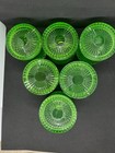 Emerald Green Crystal Crafting Candle Glass Jars Empty - Lot Of 6 W lids