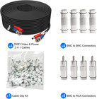 Bnc Cable 200ft 4 Pack  Bnc Video Power Cable security Camera Cable For Cctv Cam