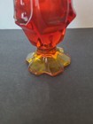 Vintage Amberina Glass Bud Vase 12    Tall