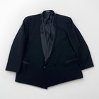 Vintage Oscar De La Renta Black Tuxedo Jacket Mens 50r Satin Shawl Collar