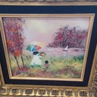 Vintage French Impressionist Enamel On Copper Painting Artist Signed Jordine