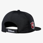 New Wilson Golf Tour Flat Brim Adjustable Hat Black Baseball Cap - Brand New