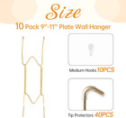 10 Pack Plate Hangers For The Wall  Suitable For 9-11 Inch Art Plate  Stainless