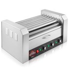 Commercial Electric 18 Hot Dog 7 Roller Grill Cooker Machine With Bun Warmer