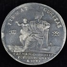 1747 Naples 120 Grana     Vf Very Fine     Silver Coin Firmata Securitas    trusted   