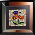 Jewelry Box Inset Tile And Handpainted Floral Design Wood South America Origin