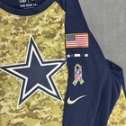 Dallas Cowboys Shirt Womens Medium Camo Navy Nfl Football Nike Salute To Service