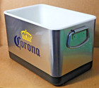 corona Beer Mini Cooler 5qt Stainless Steel white Liner 11  X 7   Ex  