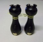 Vintage Cdgc Japan Black Cat Shakers W leather Ear tail