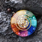 7 Chakra Organite Pendant  Rainbow Healing Reiki Necklace Unisex Couple Gift