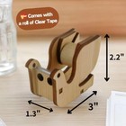 Clear Tape Dispenser - Wooden Dove Cute Design For Office   School Desktop - 1 2