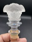Versace Crystal Frosted Medusa Line Bottle Stopper By Rosenthal Pre-owned