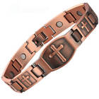 Cross Solid Pure Copper Magnetic Bracelet Men Arthritis Pain Relief Energy Women