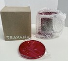Teavana Perfectea Maker Dark Red Hot Tea Maker 16 Oz 2 Cups - New 
