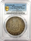 1762 Peru Pillar Dollar 8 Reales Silver Coin 8r  Pcgs Uncirculated Detail Unc Ms