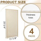Therwen 4 Pcs Decorative Aluminum Sheet Metal 12 X 24 X 0 04 Inch  Gold