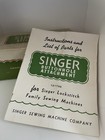 Vintage Singer Button Hole Attachment 121795 In Original Box W  Instructions