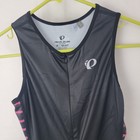 Pearl Izumi Select Womens Triathlon Suit Sz L Cycling Bib Black Zip Front Padded