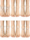 12 Pcs Barefoot Sandals Foot Jewelry For Women  Classic Style