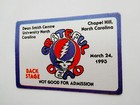 Grateful Dead Backstage Pass Unc North Carolina Tar Heels Nc 3 24 93 3 24 1993
