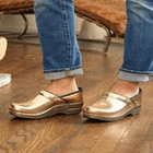 New Dansko Professional Clog In Chrome Metallic Gold Nib Glam  Maximalist