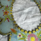 Vintagetin Mirror Frame Hand Painted Frame  Mexican Punched Tin  Missing Mirror