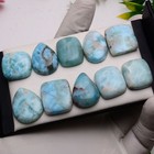 Cloudy Sky  10 Pcs Natural Larimar Top-grade 20mm-25mm Cabochon Loose Gemstones