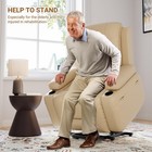 Massage Reclining Sofa Faux Leather Power Lift Recliner Chair Pocket Cup Holder