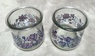 Set Of 2 Oui Yogurt Limited Edition Pink Floral 5oz Single Serve Glass Jars Used