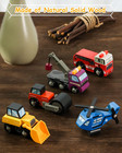 Sainsmart Jr  Wooden Train Set Accessories Toy Cars  10 Pcs   Compatible With Al